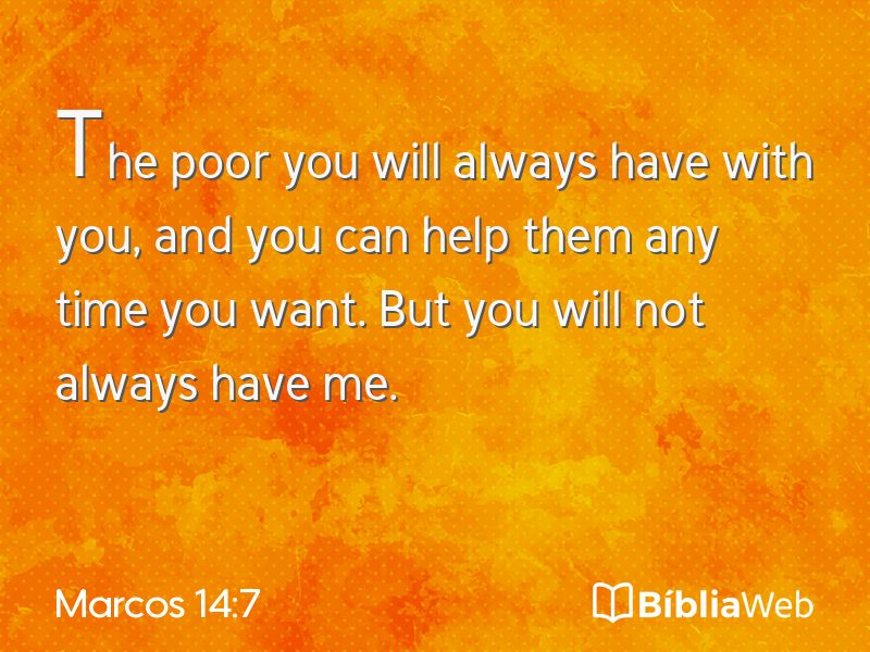 Marcos 14:7 em imagem para compartilhar