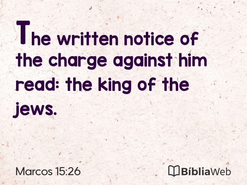 Marcos 15:26 em imagem para compartilhar