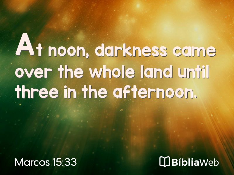 Marcos 15:33 em imagem para compartilhar