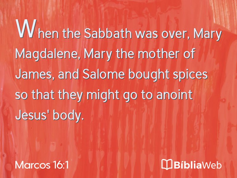 Marcos 16:1 em imagem para compartilhar