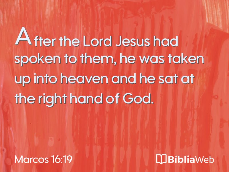 Marcos 16:19 em imagem para compartilhar