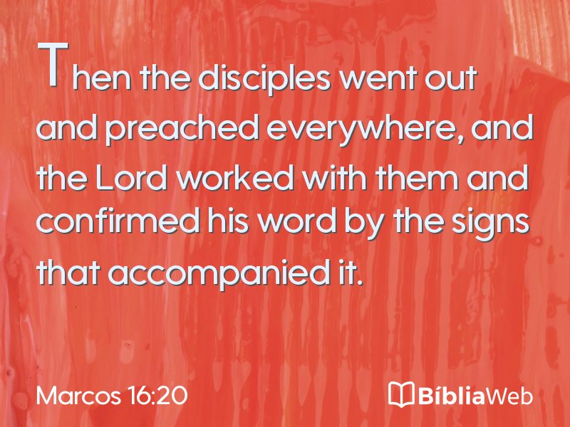 Marcos 16:20 em imagem para compartilhar