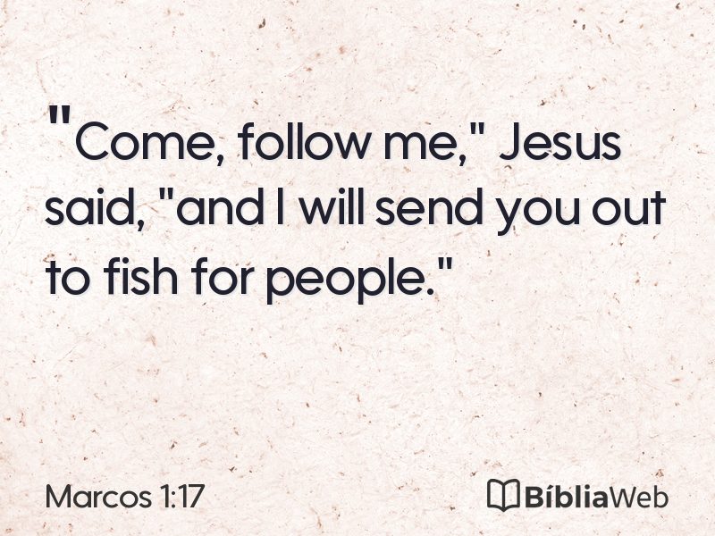 Marcos 1:17 em imagem para compartilhar