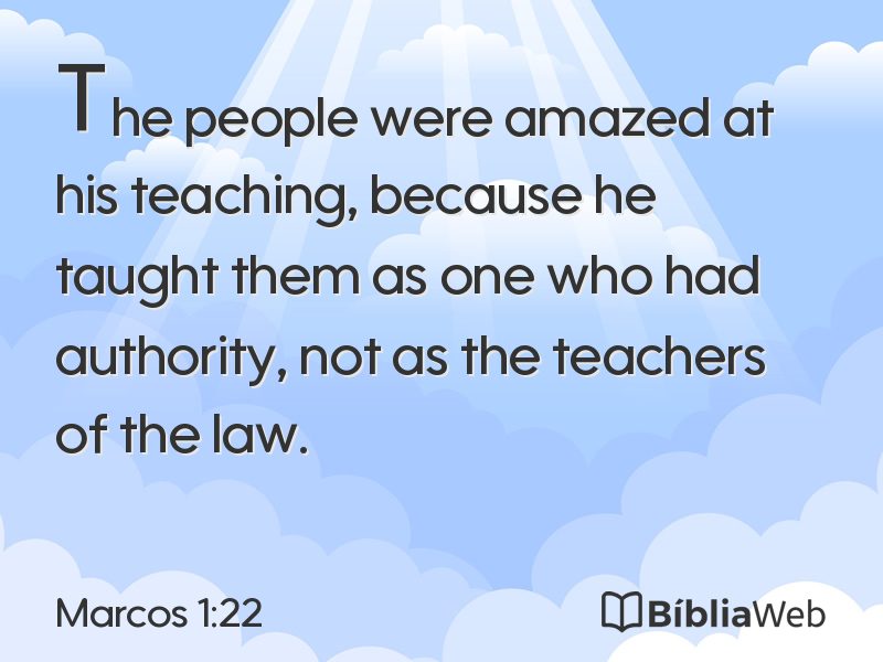 Marcos 1:22 em imagem para compartilhar