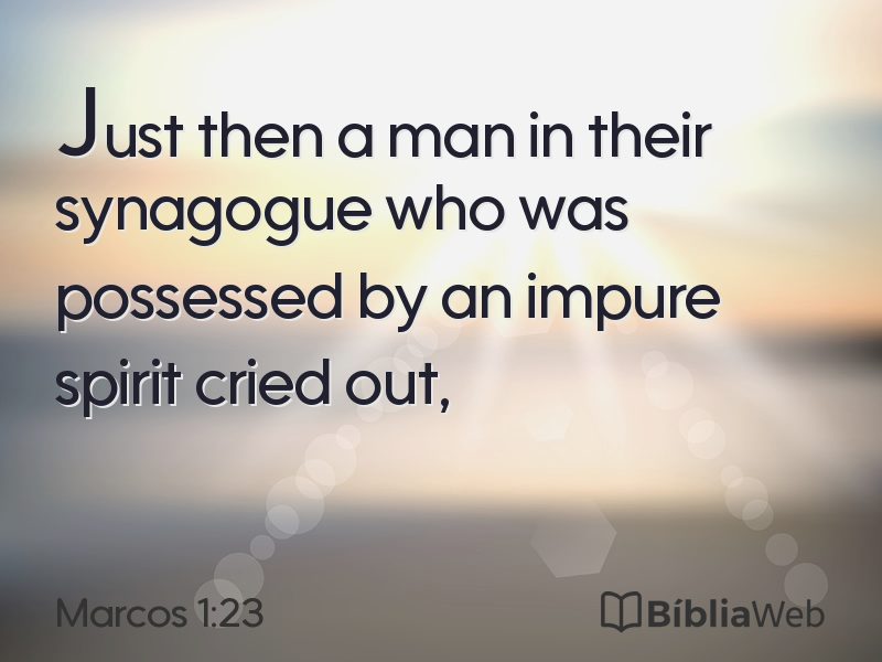 Marcos 1:23 em imagem para compartilhar