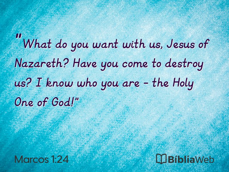 Marcos 1:24 em imagem para compartilhar