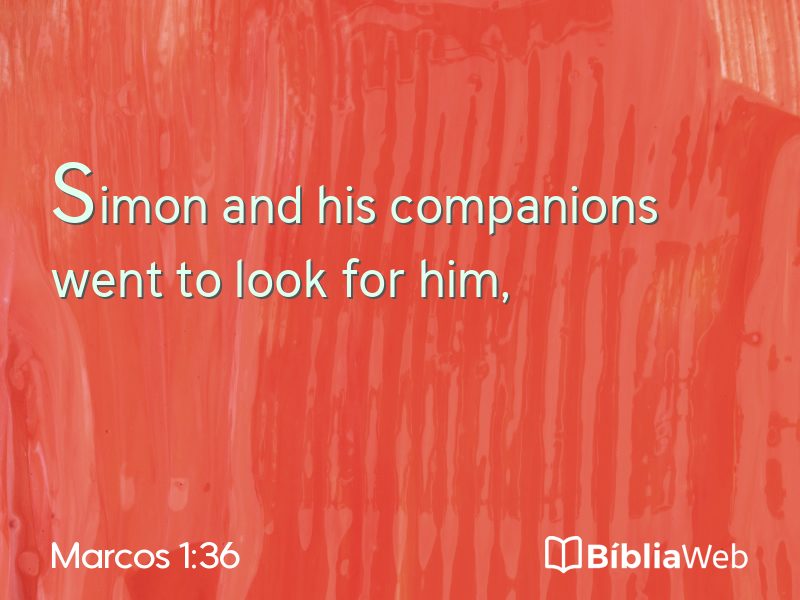 Marcos 1:36 em imagem para compartilhar