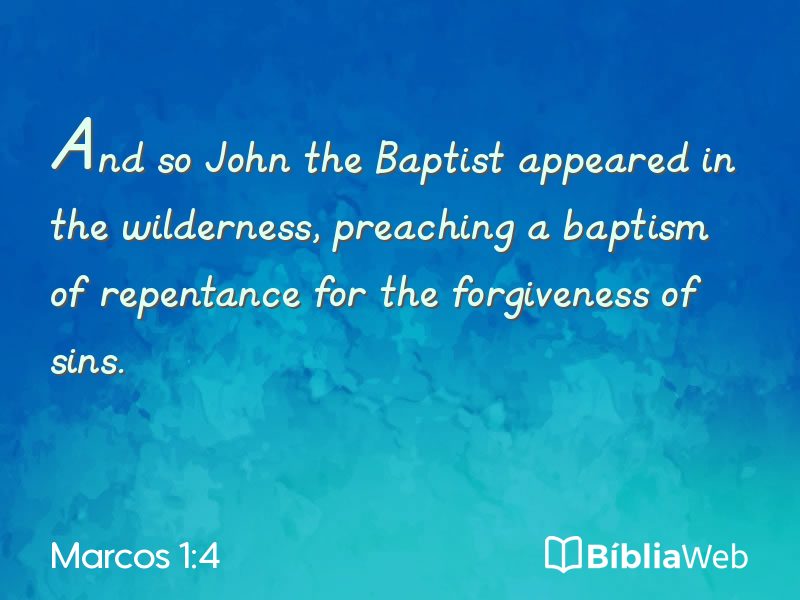 Marcos 1:4 em imagem para compartilhar