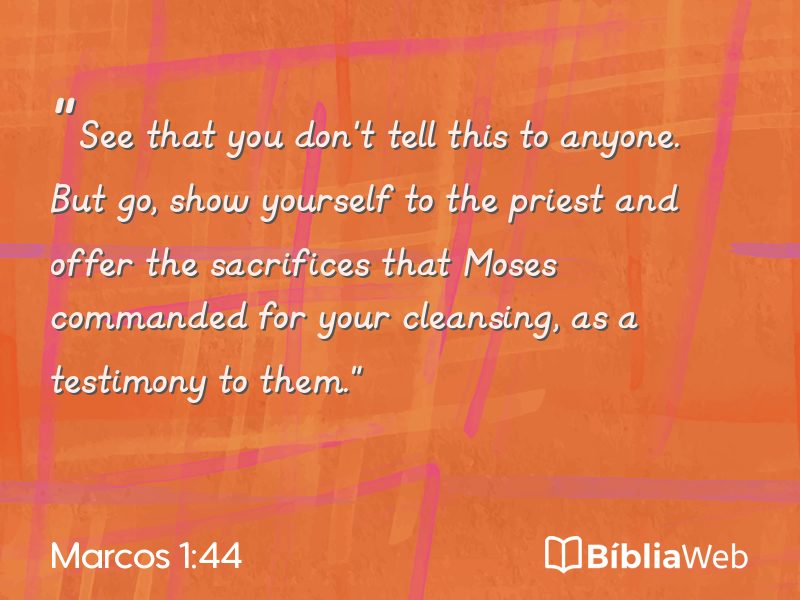 Marcos 1:44 em imagem para compartilhar