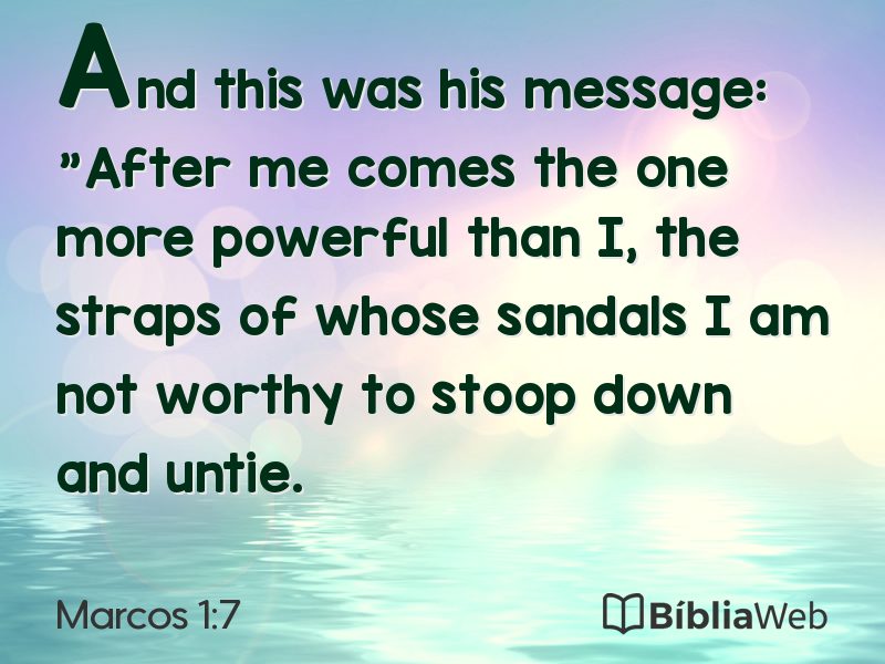 Marcos 1:7 em imagem para compartilhar