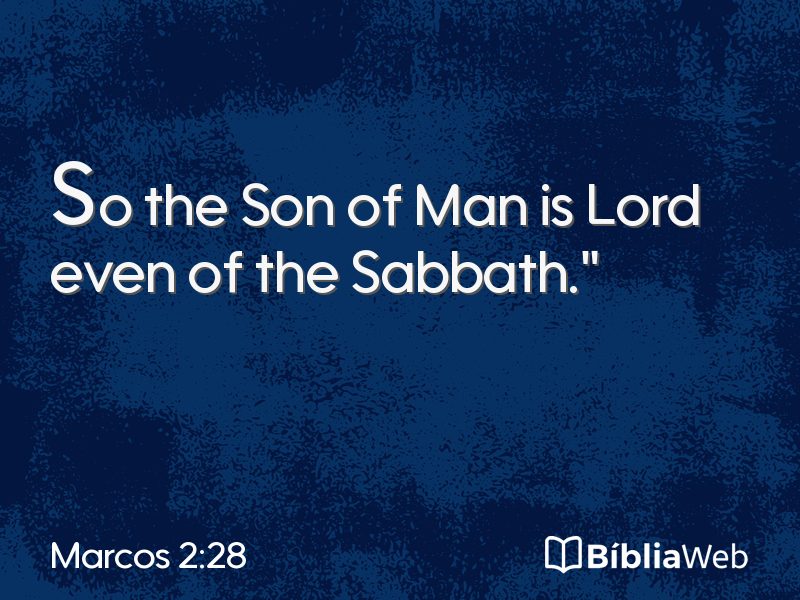 Marcos 2:28 em imagem para compartilhar
