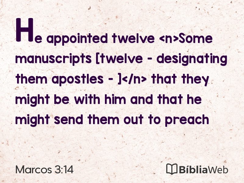 Marcos 3:14 em imagem para compartilhar