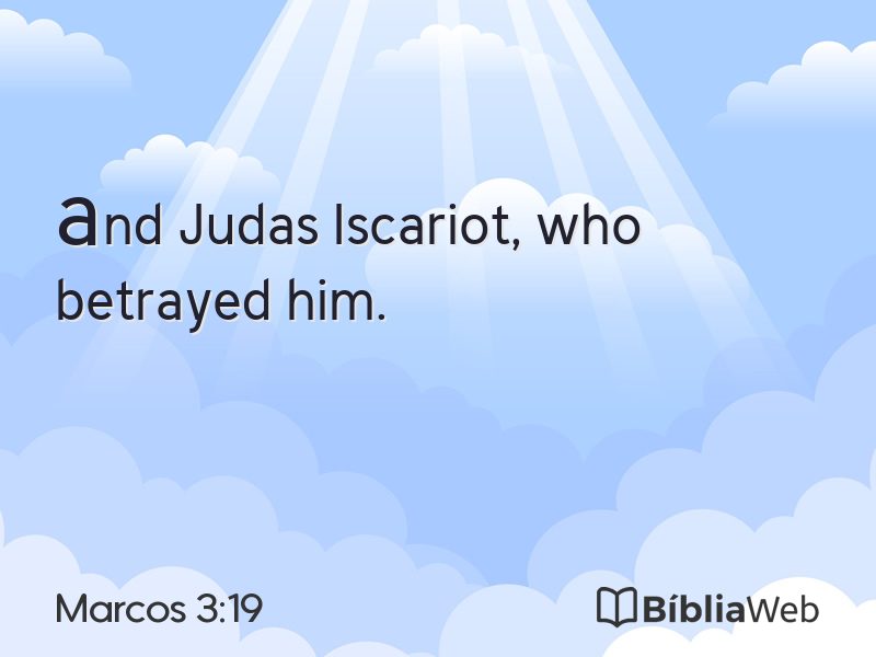 Marcos 3:19 em imagem para compartilhar