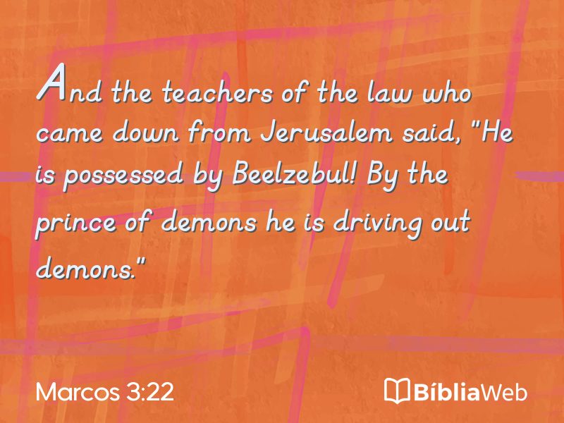 Marcos 3:22 em imagem para compartilhar