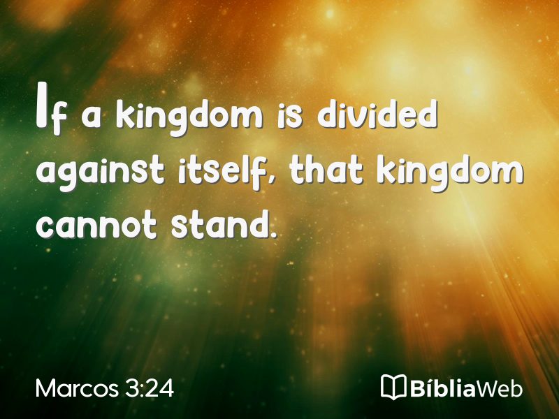 Marcos 3:24 em imagem para compartilhar