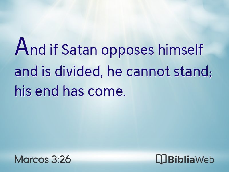 Marcos 3:26 em imagem para compartilhar