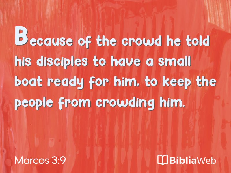 Marcos 3:9 em imagem para compartilhar