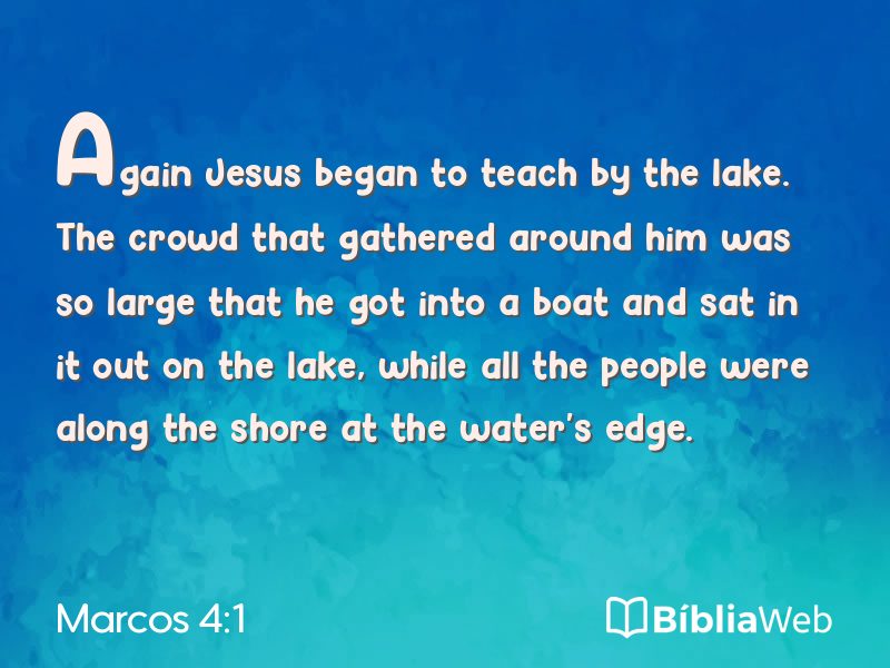 Marcos 4:1 em imagem para compartilhar