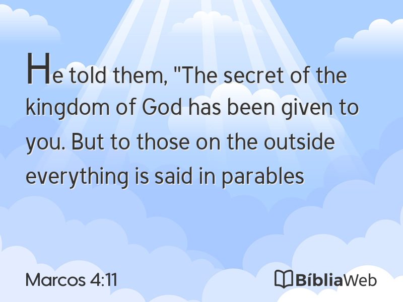 Marcos 4:11 em imagem para compartilhar