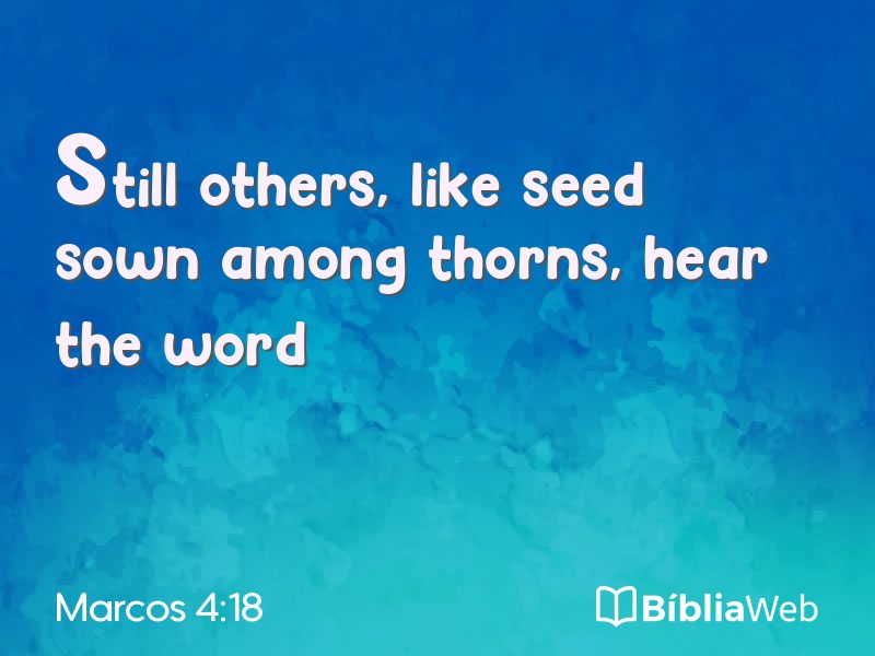Marcos 4:18 em imagem para compartilhar