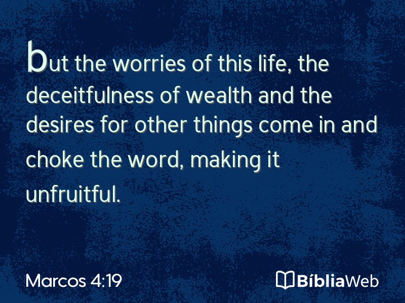 Marcos 4:19 em imagem para compartilhar