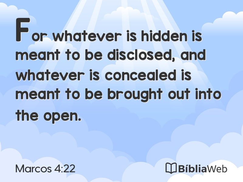 Marcos 4:22 em imagem para compartilhar