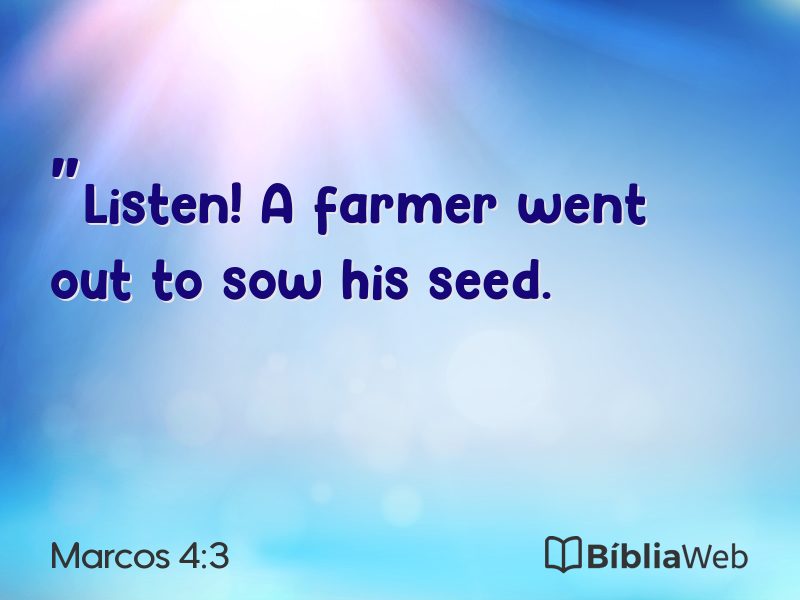 Marcos 4:3 em imagem para compartilhar