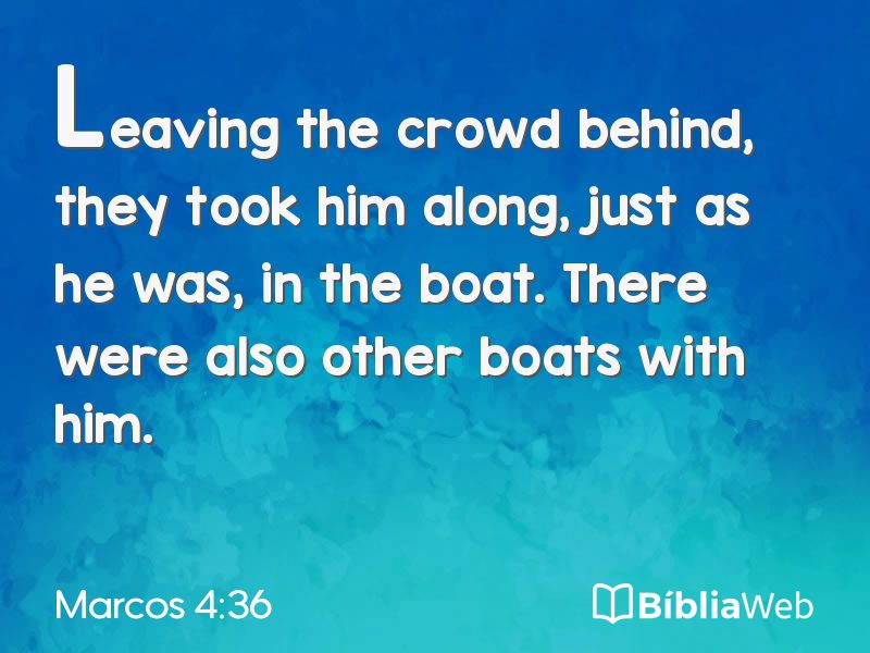 Marcos 4:36 em imagem para compartilhar