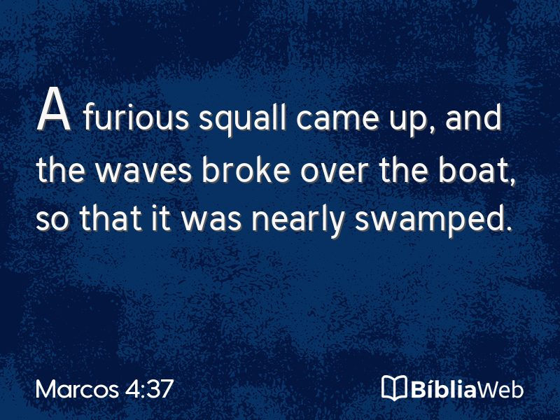 Marcos 4:37 em imagem para compartilhar