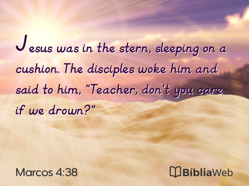 Marcos 4:38 em imagem para compartilhar