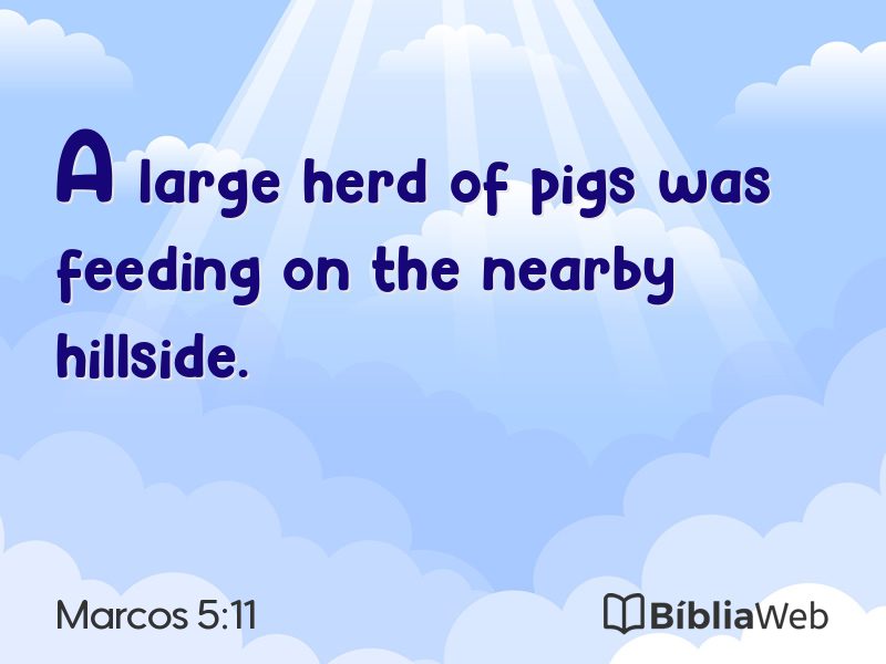 Marcos 5:11 em imagem para compartilhar