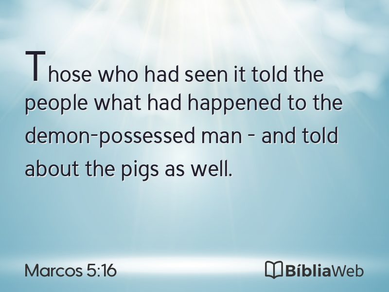 Marcos 5:16 em imagem para compartilhar