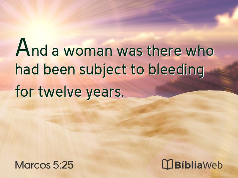 Marcos 5:25 em imagem para compartilhar