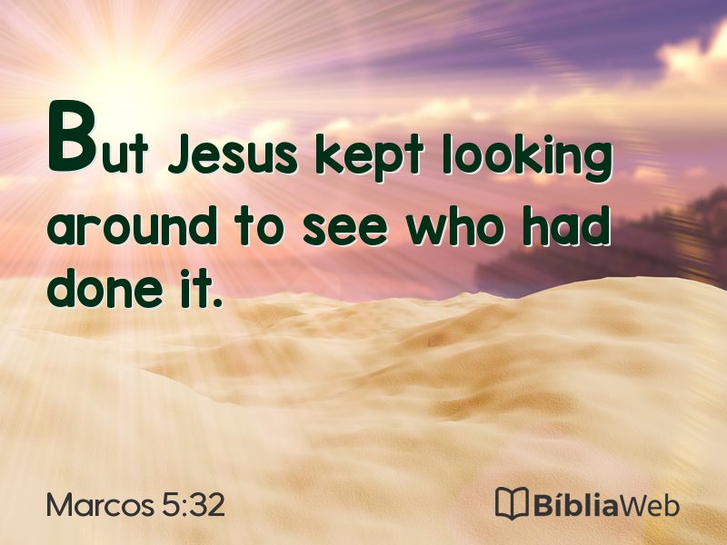 Marcos 5:32 em imagem para compartilhar