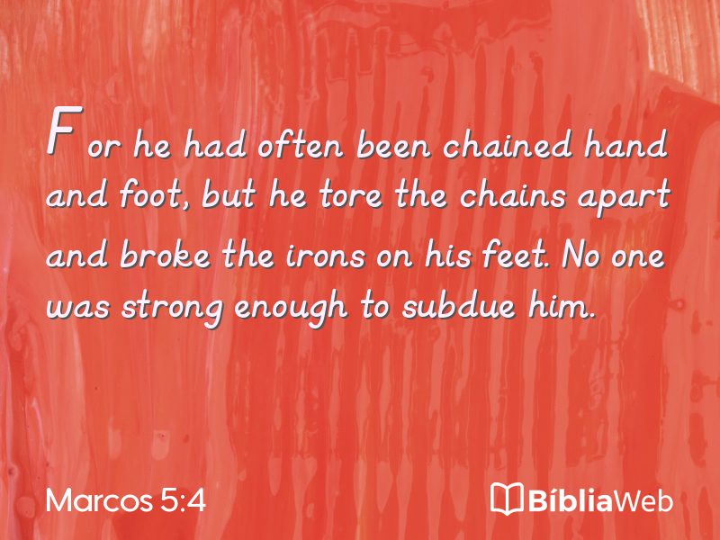 Marcos 5:4 em imagem para compartilhar