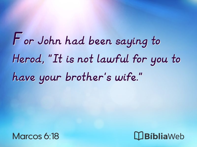 Marcos 6:18 em imagem para compartilhar