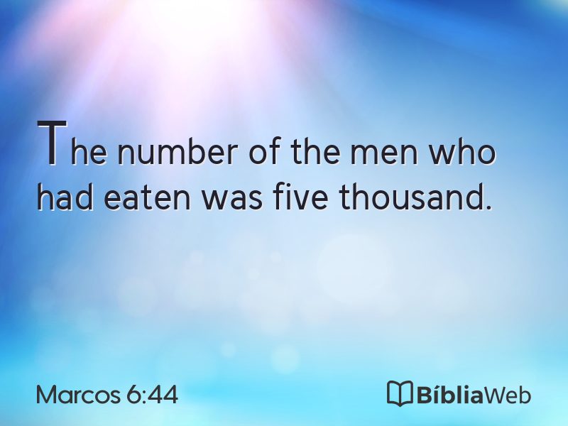 Marcos 6:44 em imagem para compartilhar