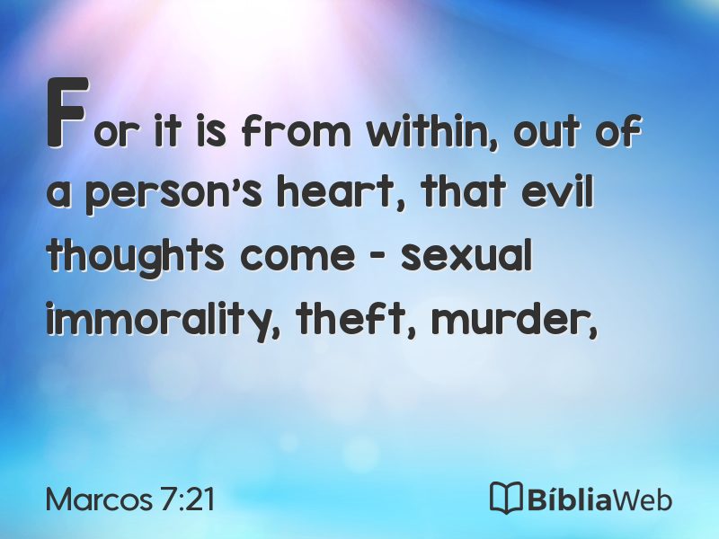 Marcos 7:21 em imagem para compartilhar