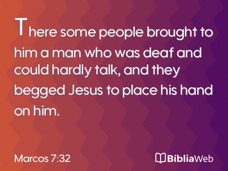 Marcos 7:32 em imagem para compartilhar