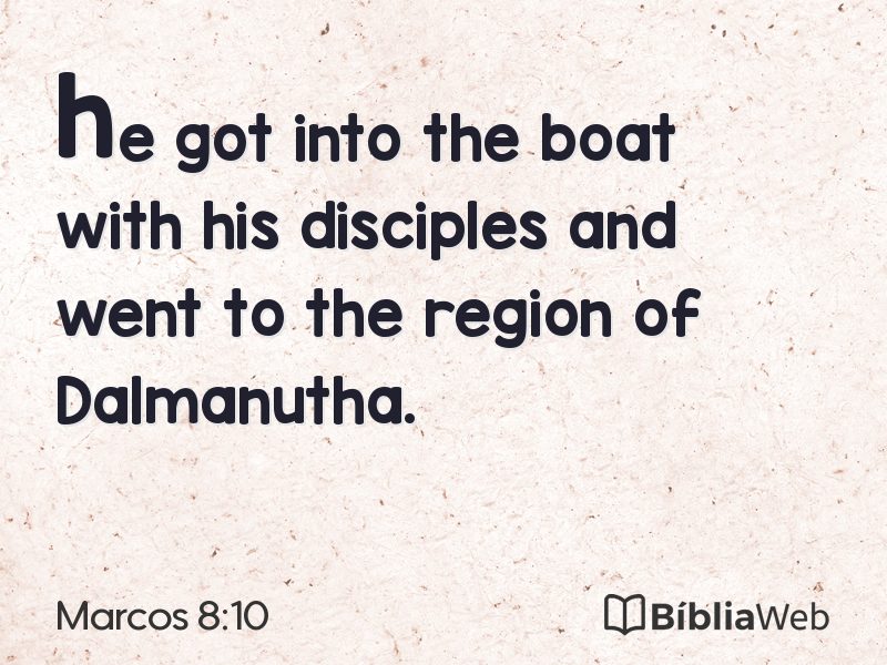Marcos 8:10 em imagem para compartilhar