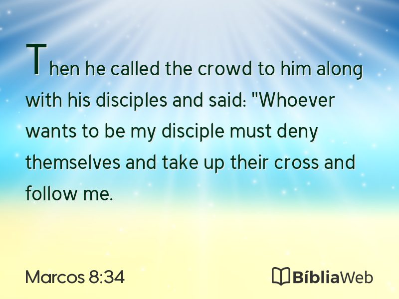 Marcos 8:34 em imagem para compartilhar