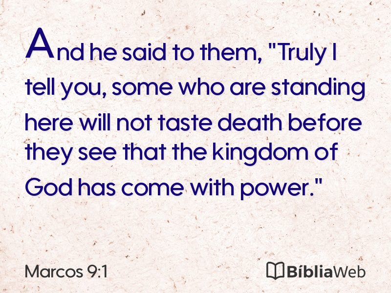 Marcos 9:1 em imagem para compartilhar