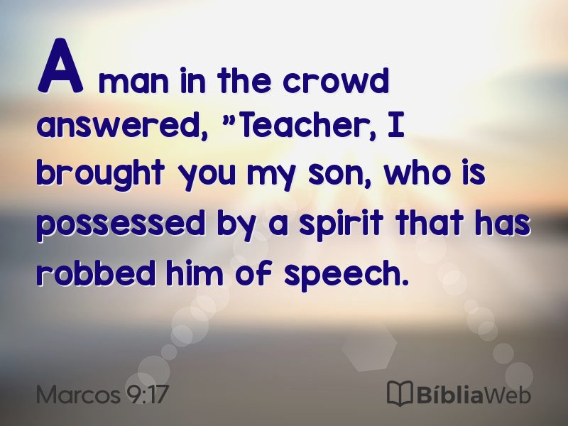 Marcos 9:17 em imagem para compartilhar