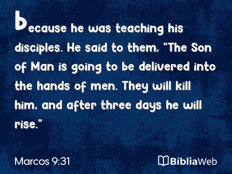 Marcos 9:31 em imagem para compartilhar