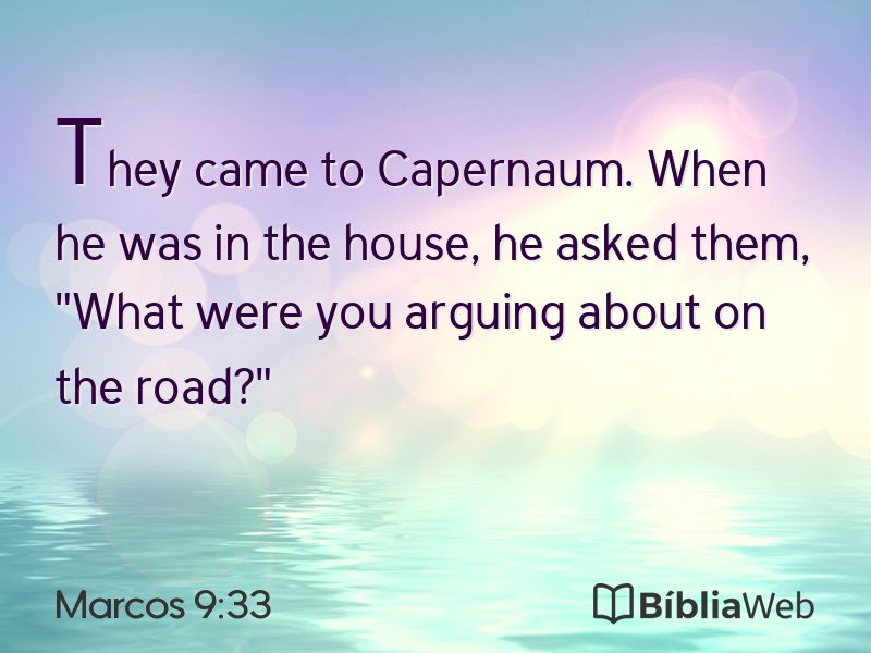 Marcos 9:33 em imagem para compartilhar