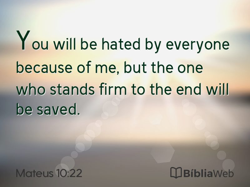 Mateus 10:22 em imagem para compartilhar