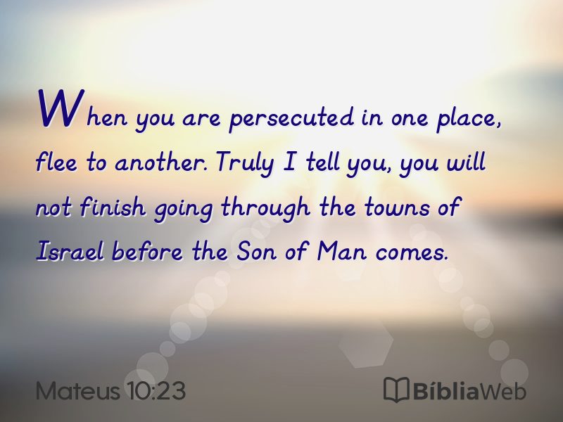 Mateus 10:23 em imagem para compartilhar
