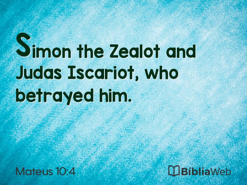 Mateus 10:4 em imagem para compartilhar