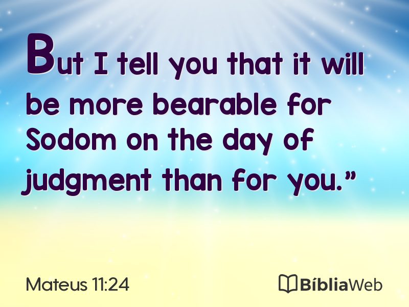 Mateus 11:24 em imagem para compartilhar