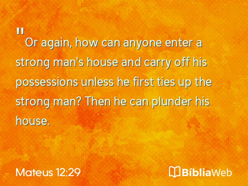 Mateus 12:29 em imagem para compartilhar
